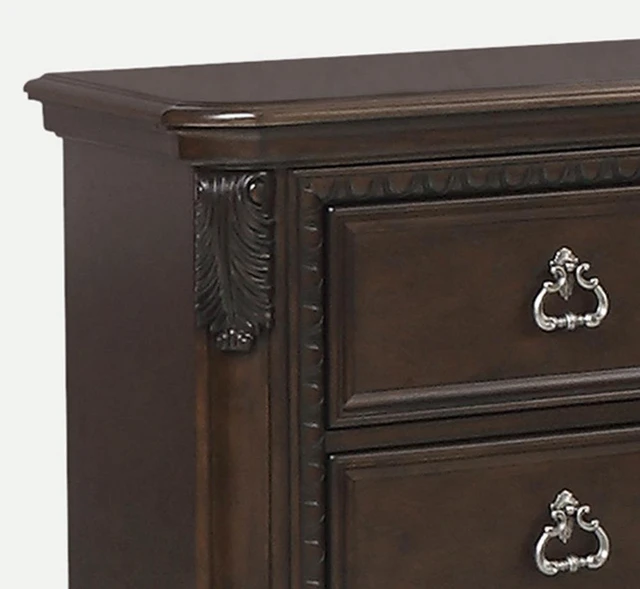 Alt view image 5 of 5 - Mahogany 2 Drawer Nightstand