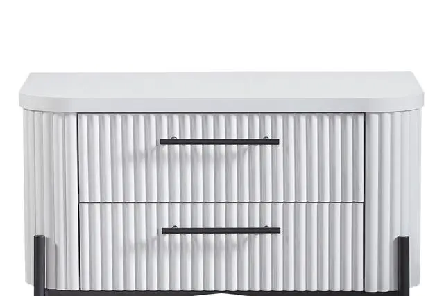 Alt view image 4 of 4 - 2 Drawer Nightstand - White (Usb Type C)