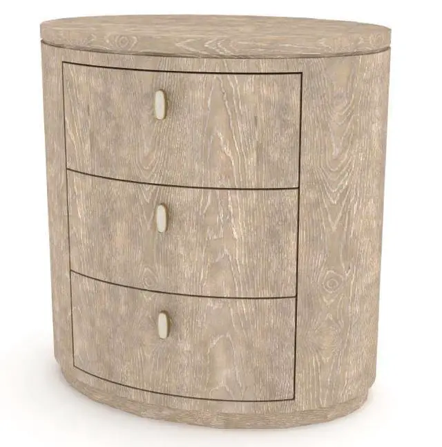Alt view image 3 of 6 - Oval Nightstand - Toffee