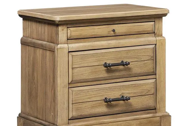 Alt view image 2 of 4 - 2 Drawer Nightstand W/ Tray - Caramel Finish