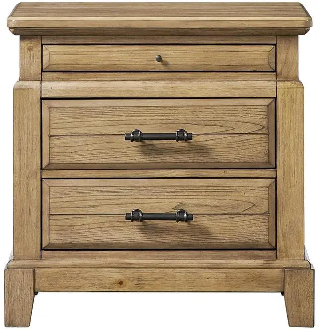Main image of 2 Drawer Nightstand W/ Tray - Caramel Finish