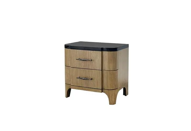 Alt view image 2 of 4 - 2 Drawer Nightstand (Stone Top)