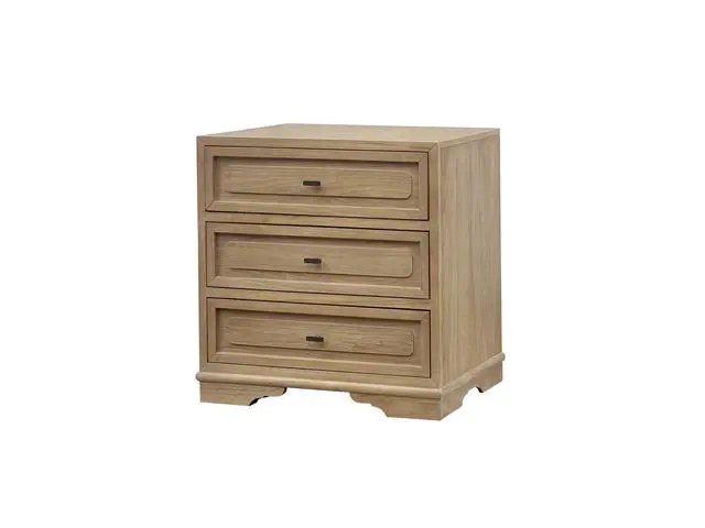Alt view image 2 of 4 - 3 Drawer Nighstand - Cashew