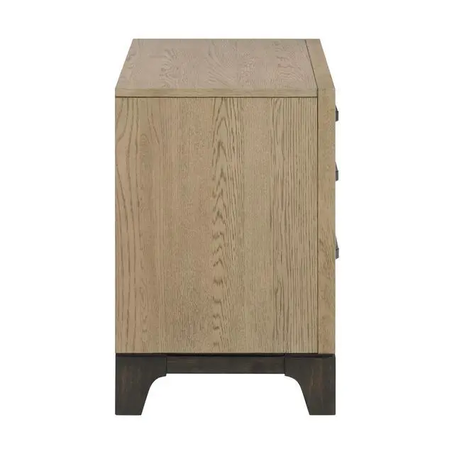 Alt view image 5 of 7 - Brown 3-Drawer Nightstand With Usb