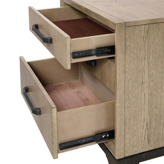 Alt view image 6 of 7 - Brown 3-Drawer Nightstand With Usb