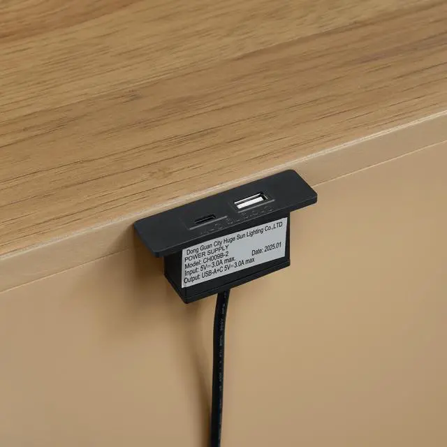 Alt view image 5 of 6 - 2-Drawer Nightstand With Usb