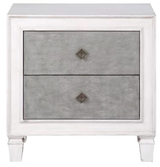 Alt view image 2 of 5 - Katia Rustic Gray & Weathered White Finish Night Stand