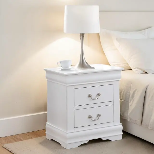 Alt view image 2 of 5 - Louis Philippe White Finish Nightstand