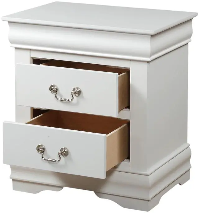 Alt view image 5 of 5 - Louis Philippe White Finish Nightstand