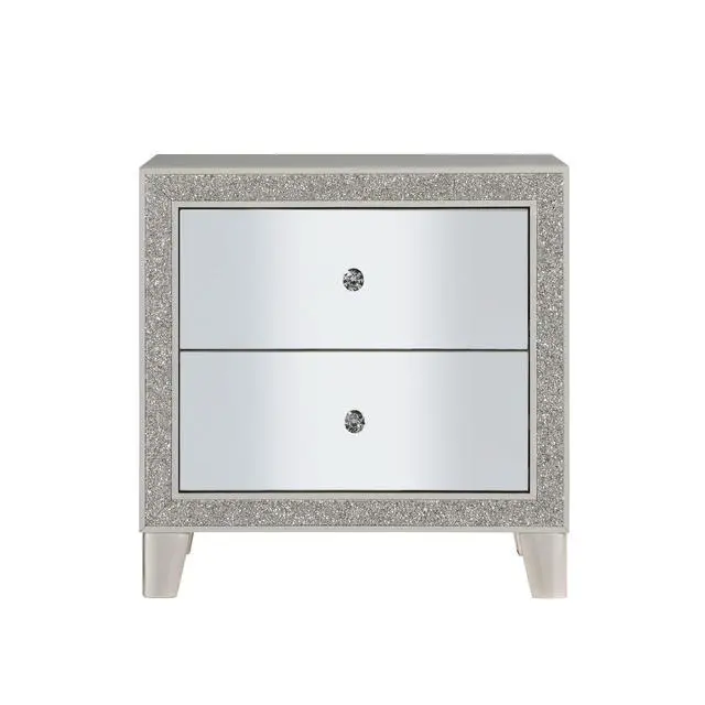 Alt view image 5 of 6 - Sliverfluff Mirrored & Champagne Finish Nightstand