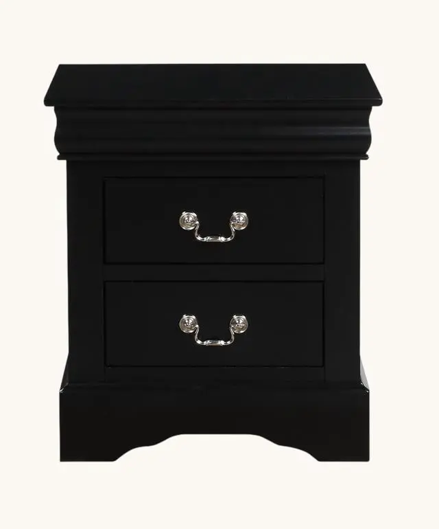 Main image of Louis Black Finish Philippe Iii Nightstand