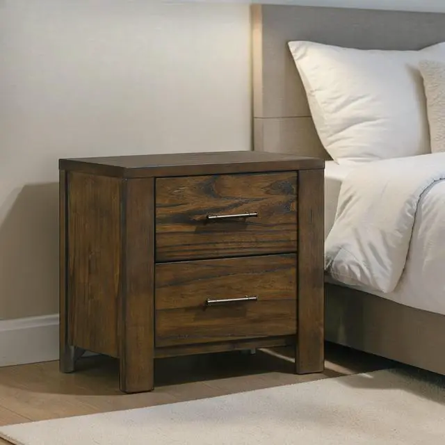 Alt view image 2 of 6 - Merrilee Oak Finish Nightstand