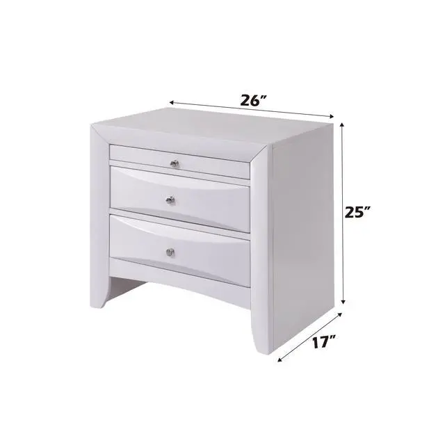 Alt view image 3 of 5 - Ireland White Finish Nightstand