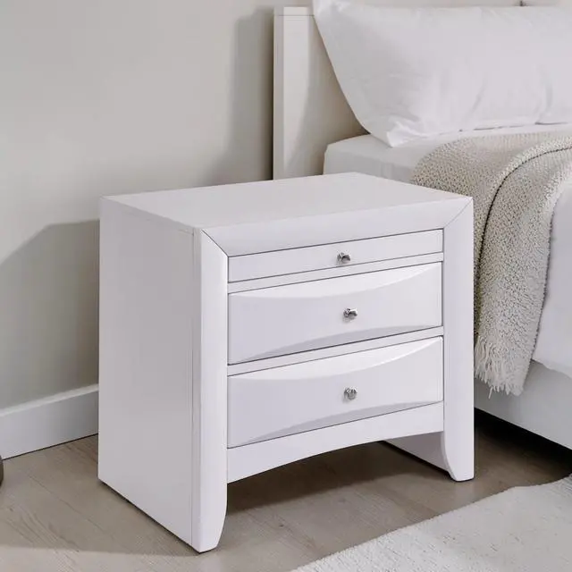 Alt view image 2 of 5 - Ireland White Finish Nightstand
