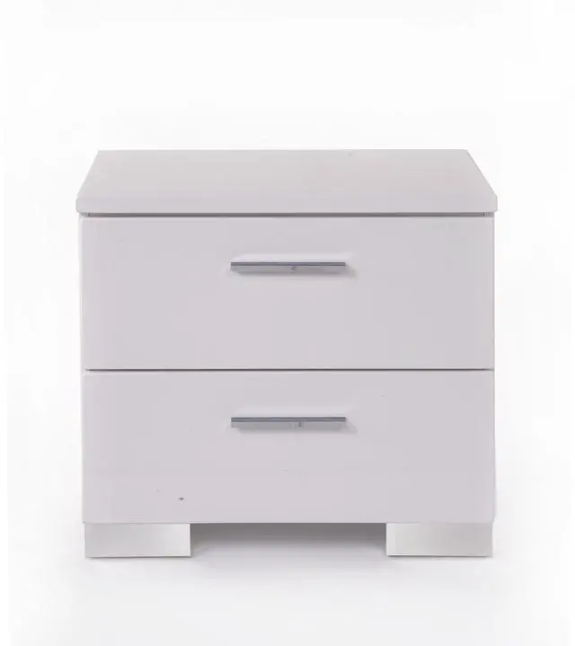 Main image of Lorimar White & Chrome Leg Finish Nightstand