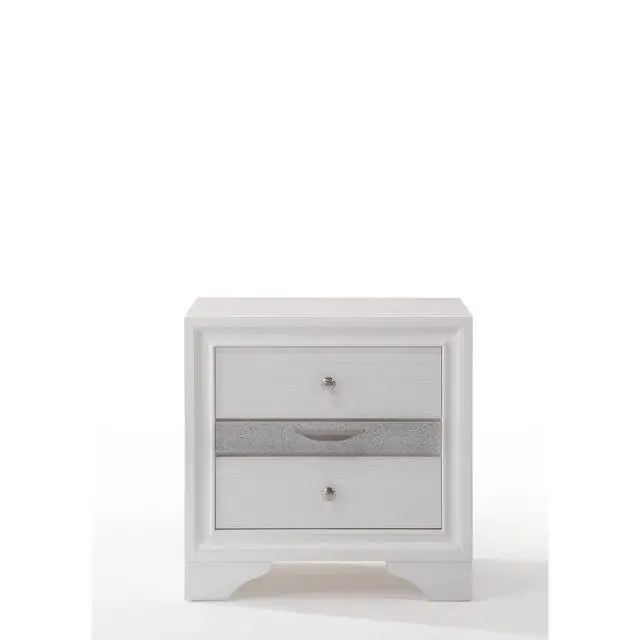 Alt view image 5 of 7 - Naima White Finish Nightstand