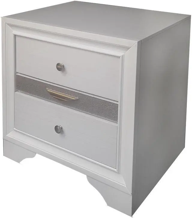 Main image of Naima White Finish Nightstand