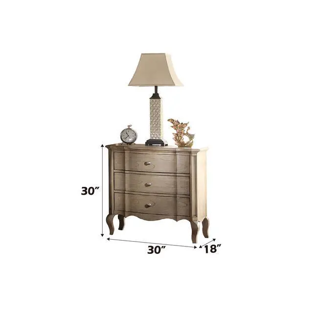 Alt view image 2 of 5 - Chelmsford Antique Taupe Finish Nightstand