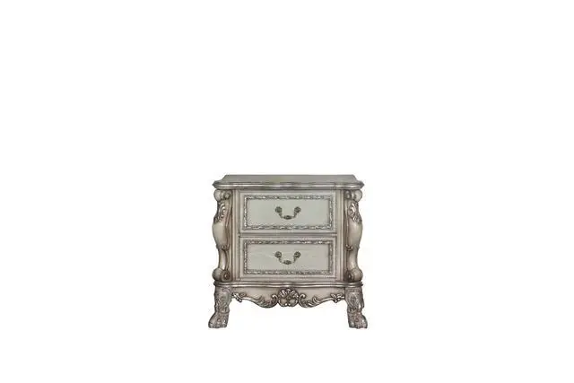 Alt view image 4 of 7 - Dresden Vintage Bone White Finish Nightstand