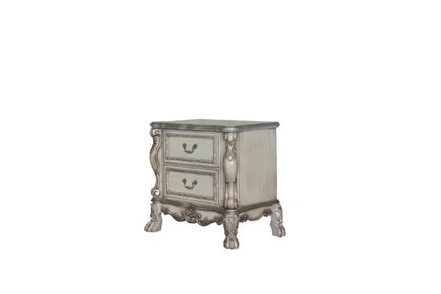 Alt view image 3 of 7 - Dresden Vintage Bone White Finish Nightstand