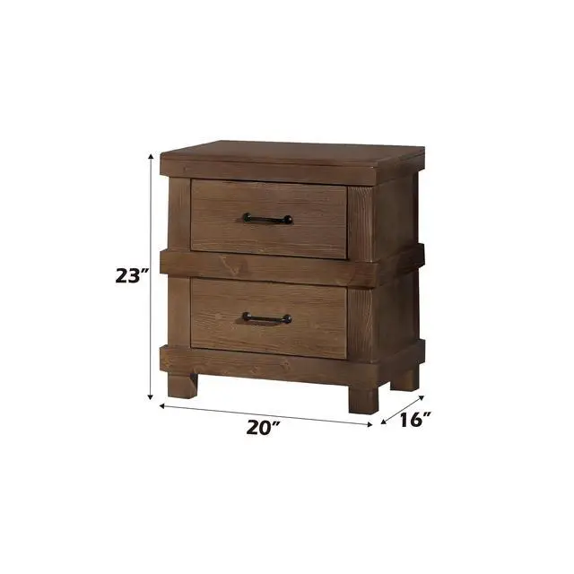 Alt view image 2 of 5 - Adams Antique Oak Finish Nightstand