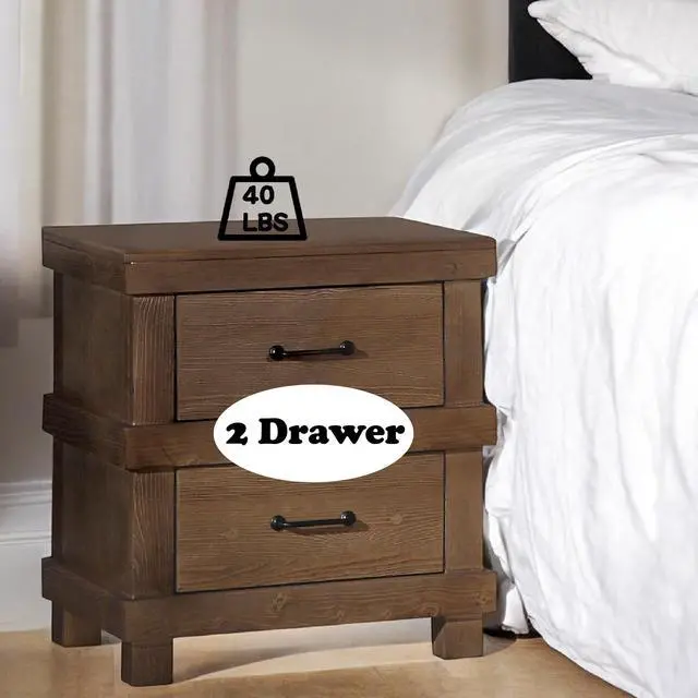 Alt view image 4 of 5 - Adams Antique Oak Finish Nightstand