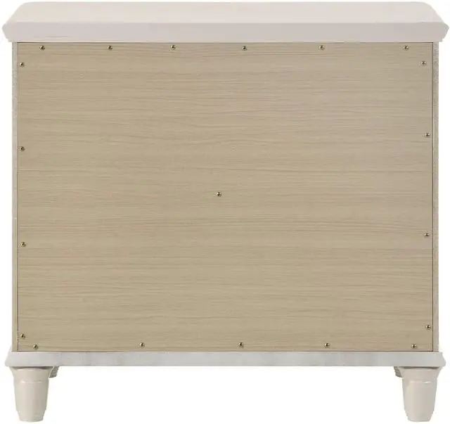 Alt view image 6 of 6 - Laveda Pearl White Finish Nightstand