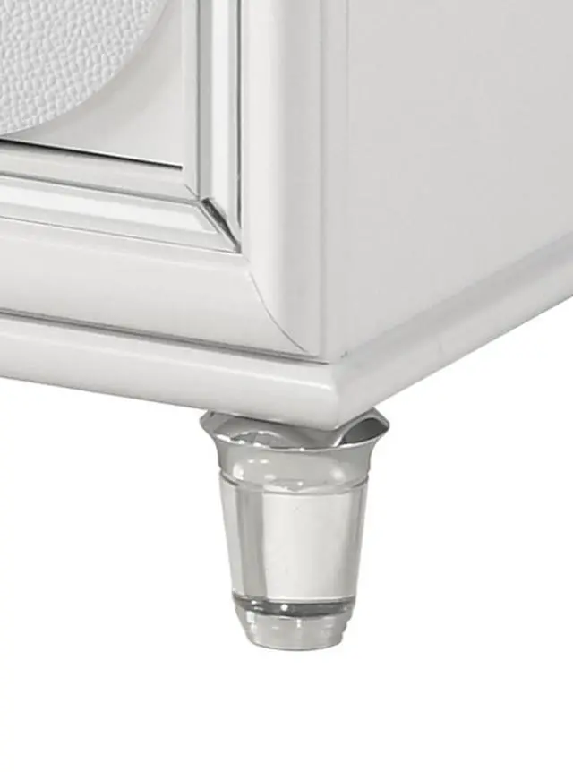 Alt view image 6 of 7 - Tarian Pearl White Finish Nightstand