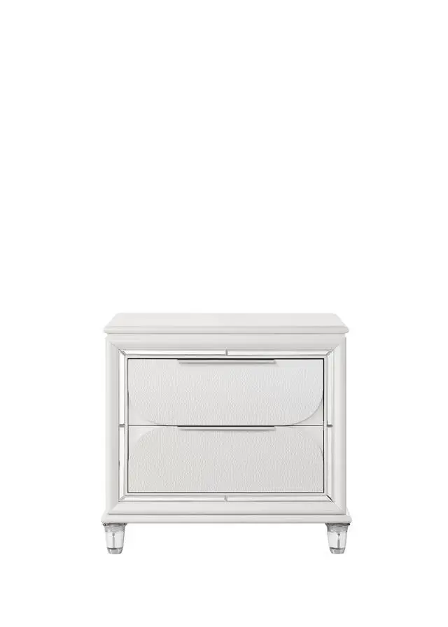 Alt view image 2 of 7 - Tarian Pearl White Finish Nightstand