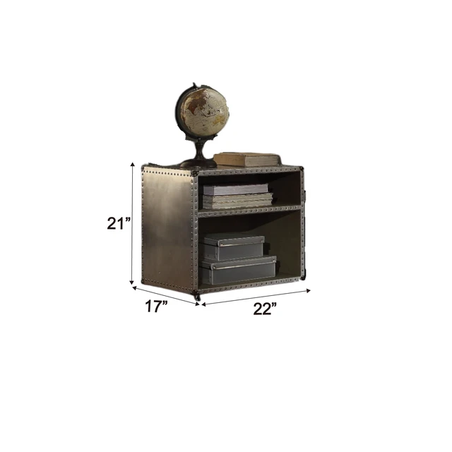 Alt view image 2 of 4 - Brancaster Aluminum Nightstand W/Usb