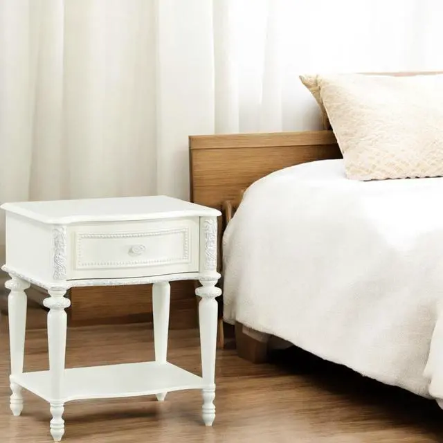 Main image of Dorothy Ivory Finish Nightstand W/1 Drawer