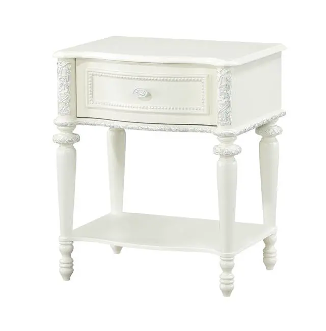 Alt view image 4 of 6 - Dorothy Ivory Finish Nightstand W/1 Drawer