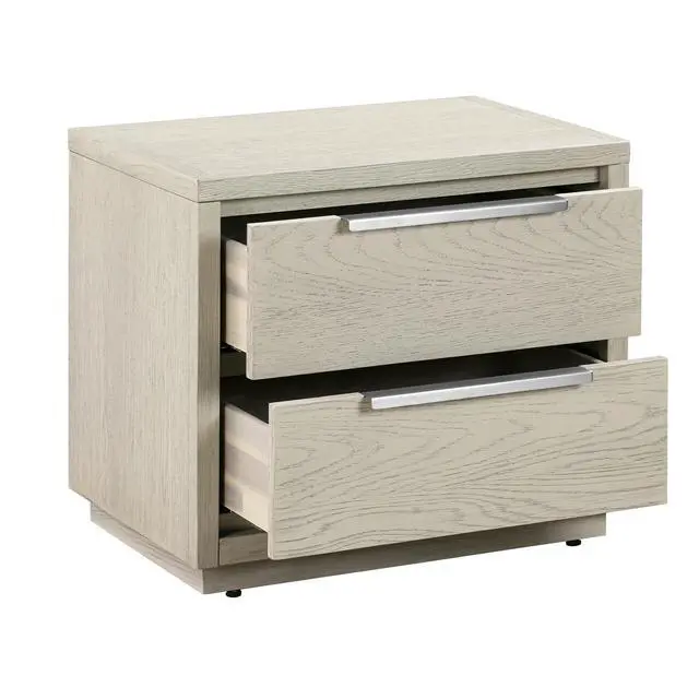 Alt view image 2 of 7 - Abbey 2 Drawer Nightstand In Gray Oak Wood