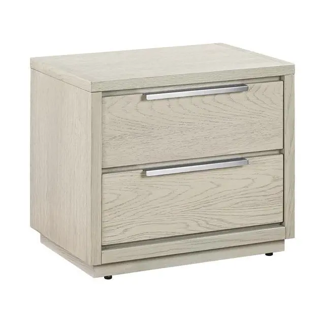 Alt view image 3 of 7 - Abbey 2 Drawer Nightstand In Gray Oak Wood