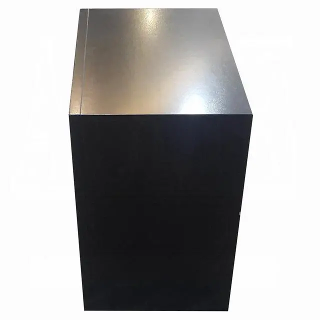 Alt view image 4 of 6 - 1Pc Black Finish Nightstand With Two Storage Drawers And Pull Out Tray Wooden Bedroom Furniture