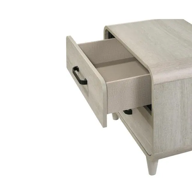 Alt view image 2 of 6 - 1Pc Contemporary White Finish Ample Drawer Space Two Drawers Nightstand Storage Wooden Furniture Antique White Color
