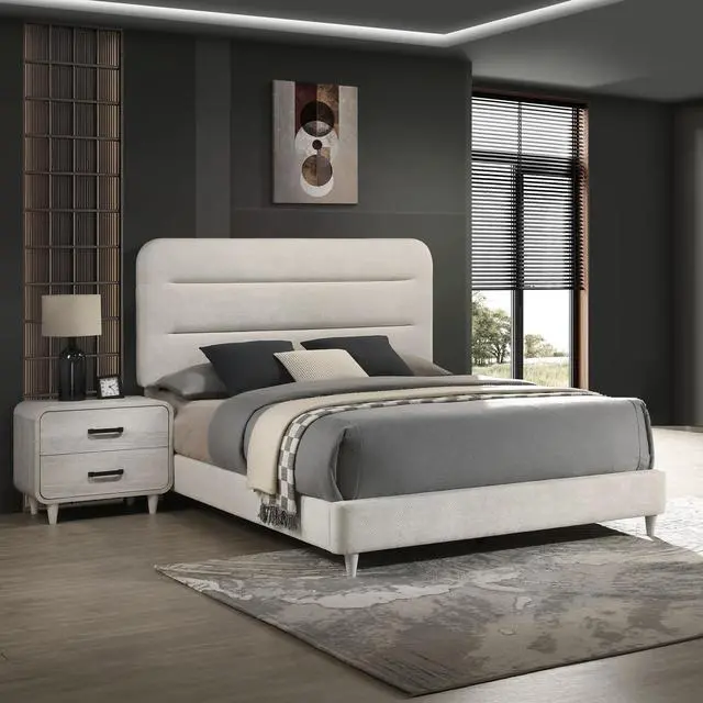 Alt view image 5 of 6 - 1Pc Contemporary White Finish Ample Drawer Space Two Drawers Nightstand Storage Wooden Furniture Antique White Color