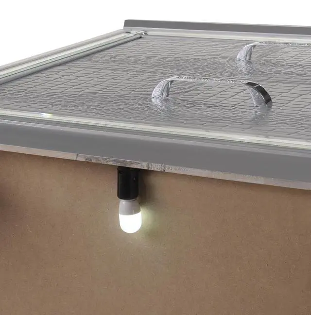 Alt view image 5 of 7 - 1Pc Modern Two Drawer Led Lights Beveled Mirror Accents Chrome Finish Hardware Faux Crystal Accent Silver Finish