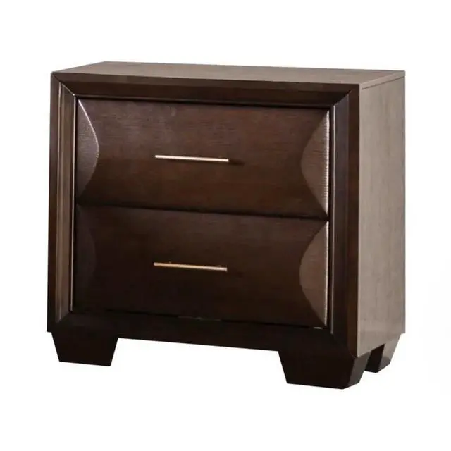 Alt view image 2 of 7 - Transitional Style Espresso Finish Nightstand 1Pc English Front And French Back Dovetail Drawers Bedroom Furniture