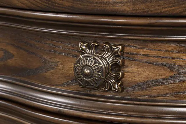 Alt view image 5 of 7 - Traditional Style 1Pc Nightstand Ball Bearing Glide Extended Corbels French And English Dovetail Drawers Usb Port Dark Brown Finish Bedroom Furniture