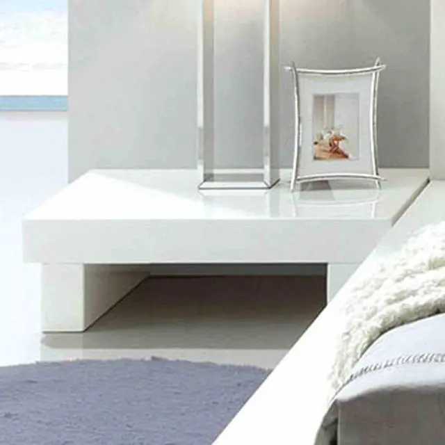 Main image of Contemporary Style 1Pc Nightstand High Gloss Lacquer Coating White Finish Bedroom Furniture