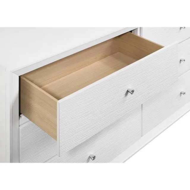 Alt view image 5 of 6 - 1Pc Nightstand White Angled Legs Round Bronze Round Knobs 2-Drawers Bedside Table Bedroom Furniture