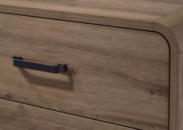 Alt view image 3 of 6 - 1Pc Contemporary Ample Drawer Space Two Drawers Nightstand Storage Wooden Furniture Brown Finish