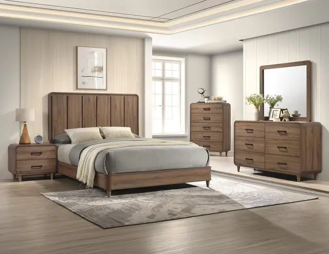 Alt view image 6 of 6 - 1Pc Contemporary Ample Drawer Space Two Drawers Nightstand Storage Wooden Furniture Brown Finish