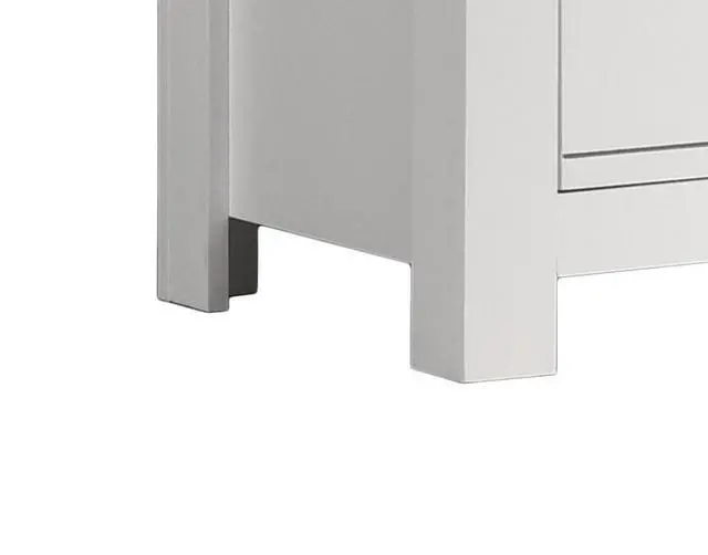 Alt view image 5 of 5 - Cosmo 21.5"W White 2-Drawer Nightstand Bedside Table