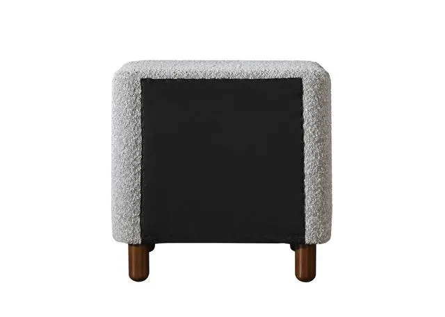 Alt view image 7 of 7 - Cleo Gray Boucle Nightstand