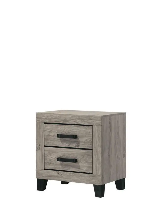 Alt view image 2 of 7 - Mari Light Gray Finish Nightstand