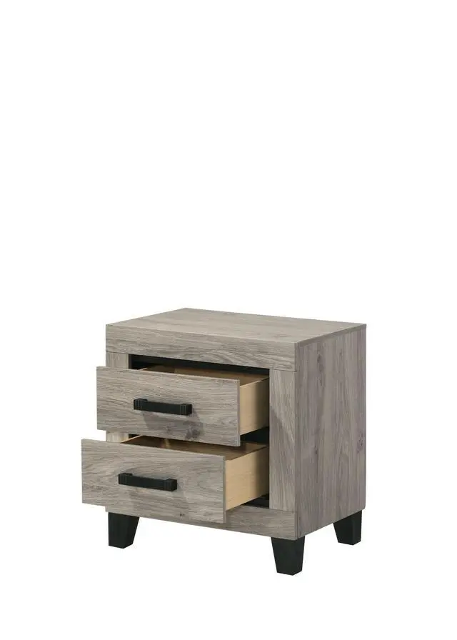 Alt view image 5 of 7 - Mari Light Gray Finish Nightstand