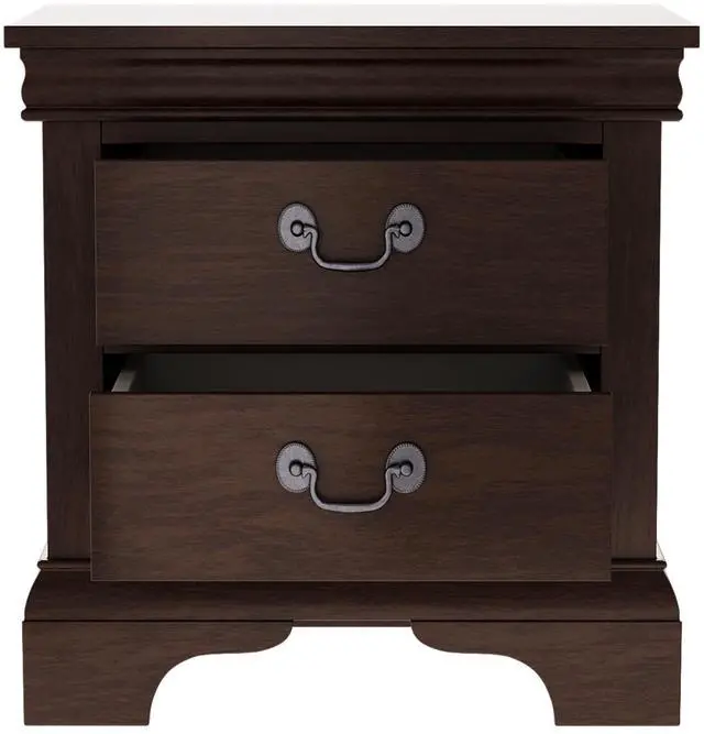 Main image of 22" X 16" X 22.7" Classic Wooden Nightstand-Cherry