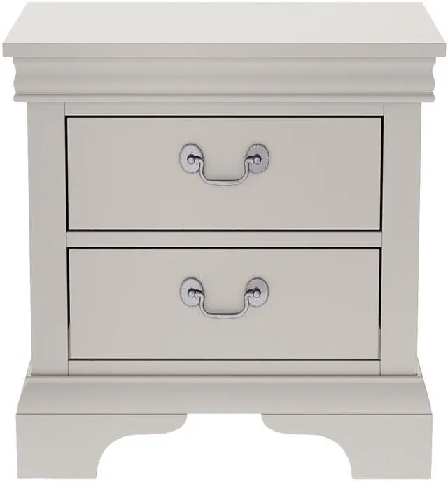 Main image of 22" X 16" X 22.7" Classic Wooden Nightstand-White